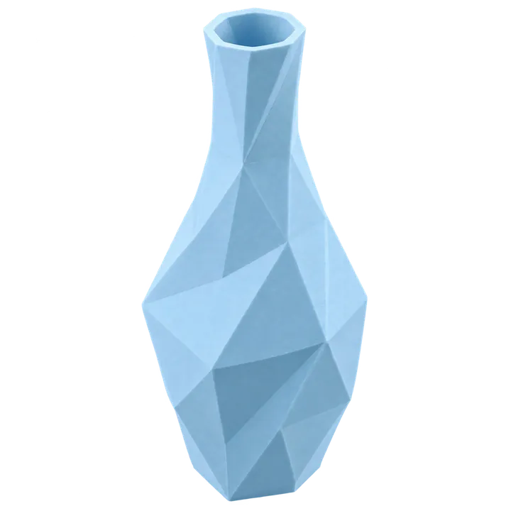 Vaso geométrico facetado impresso em 3D (imagem ilustrativa)
