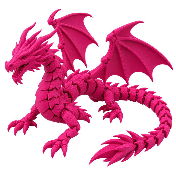 Dragão articulado impresso em 3D (imagem ilustrativa)